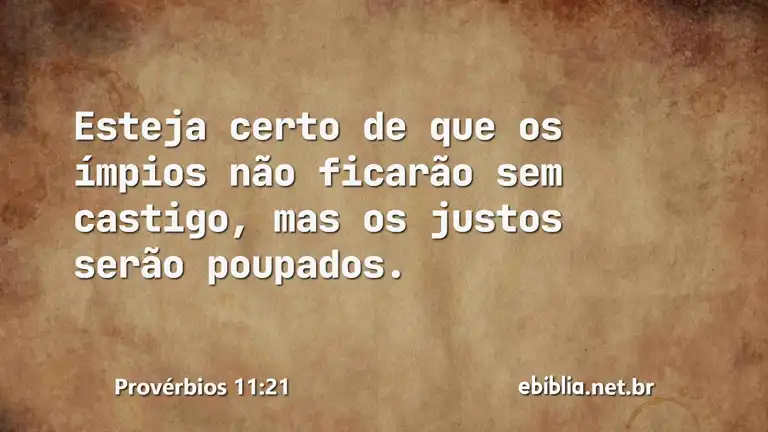 Provérbios 11:21