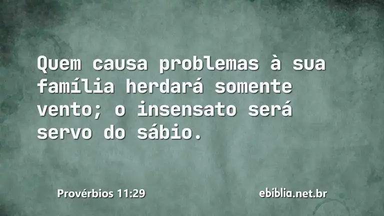 Provérbios 11:29