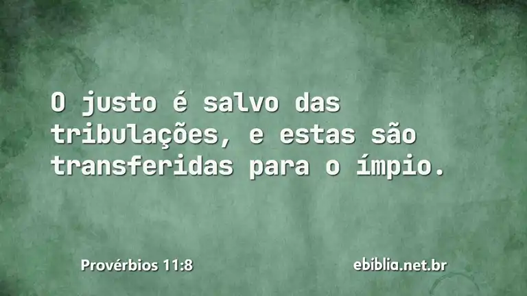 Provérbios 11:8