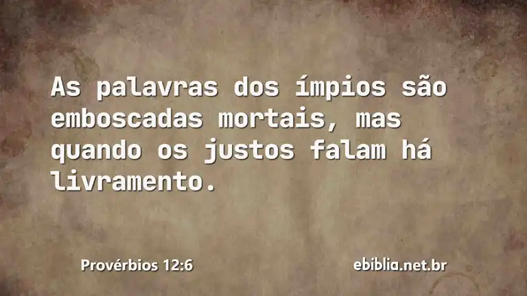 Provérbios 12:6