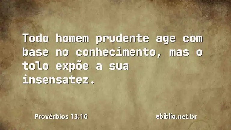 Provérbios 13:16