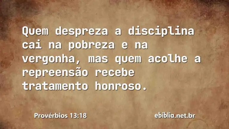 Provérbios 13:18