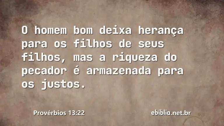 Provérbios 13:22