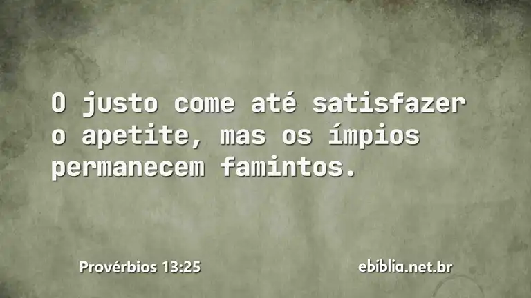 Provérbios 13:25