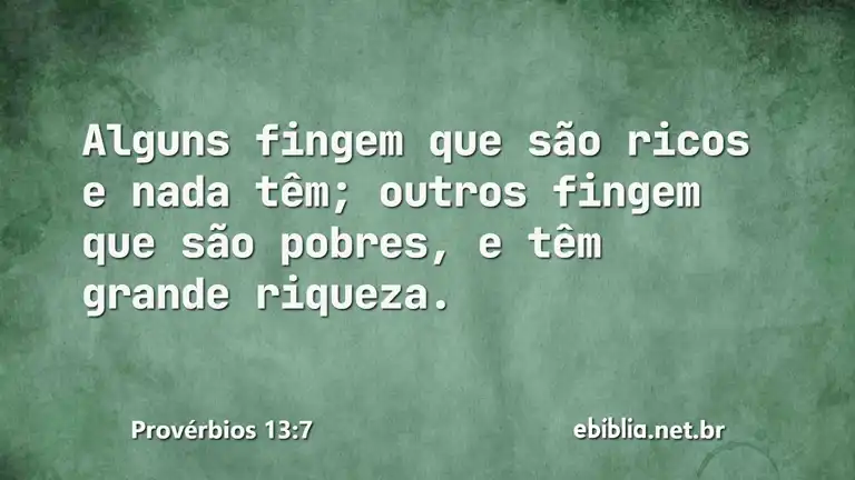 Provérbios 13:7