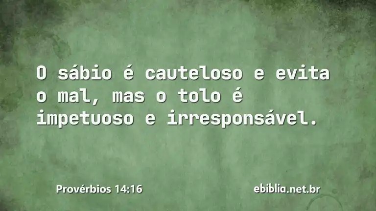 Provérbios 14:16