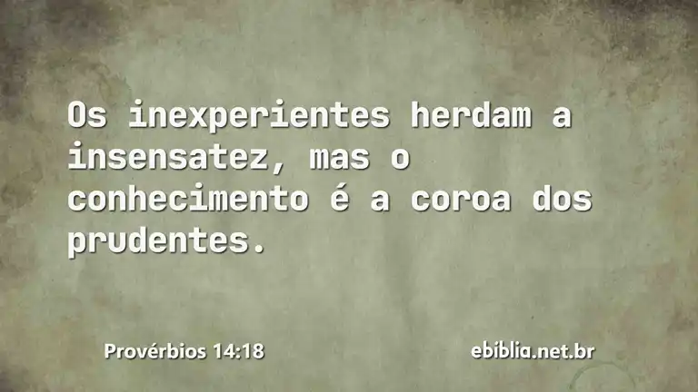 Provérbios 14:18