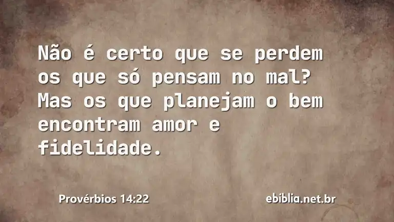 Provérbios 14:22