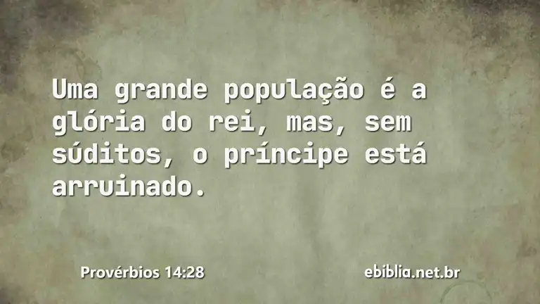 Provérbios 14:28