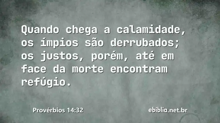 Provérbios 14:32