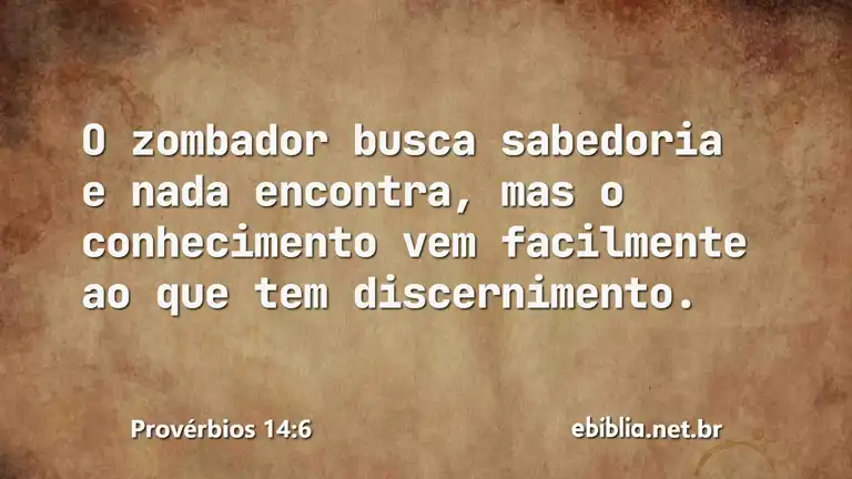 Provérbios 14:6