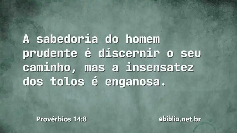 Provérbios 14:8