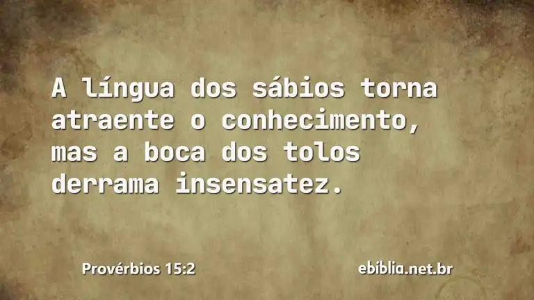 Provérbios 15:2