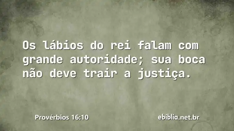 Provérbios 16:10