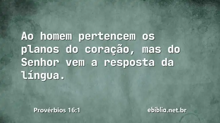 Provérbios 16:1