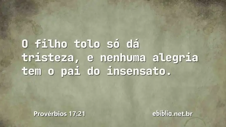 Provérbios 17:21