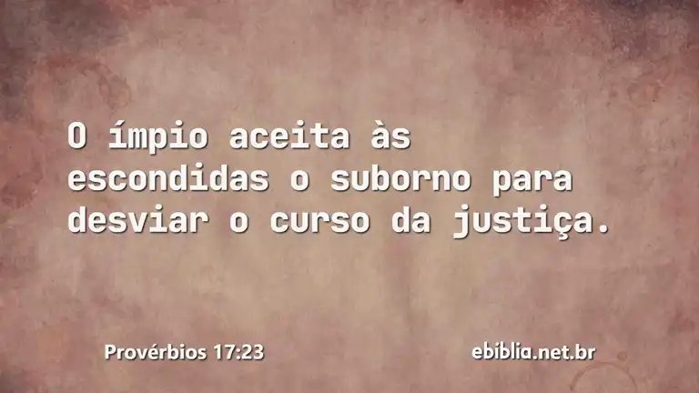 Provérbios 17:23