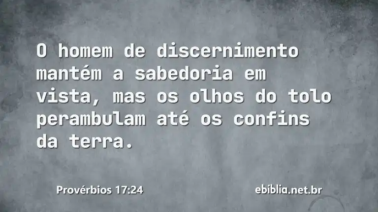 Provérbios 17:24