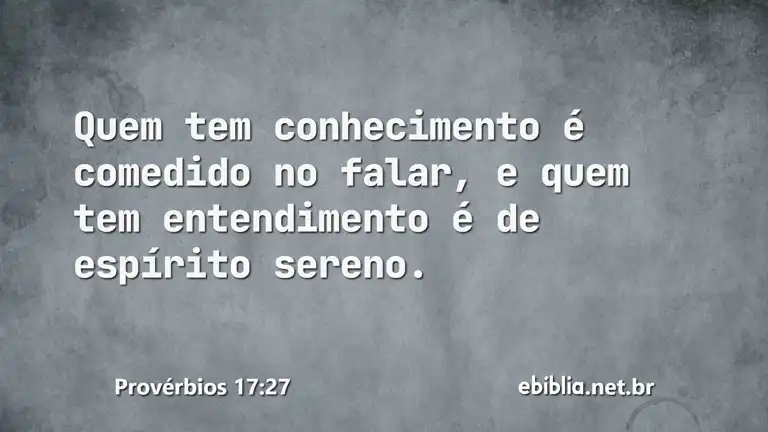 Provérbios 17:27