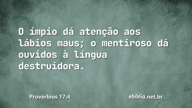 Provérbios 17:4