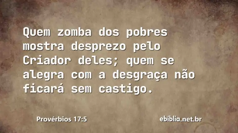 Provérbios 17:5