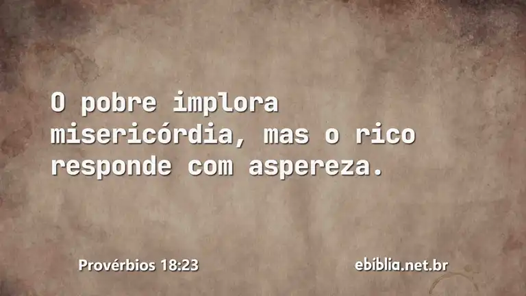 Provérbios 18:23