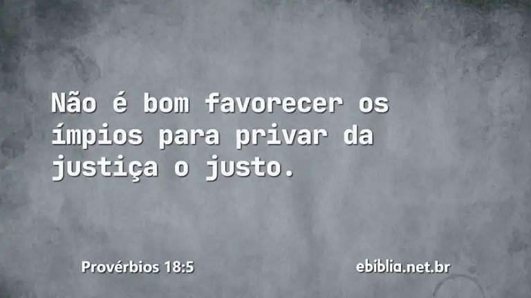 Provérbios 18:5