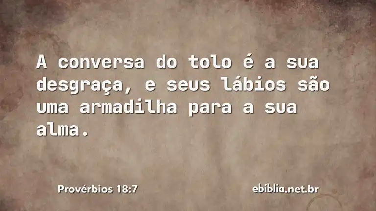 Provérbios 18:7