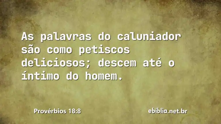 Provérbios 18:8