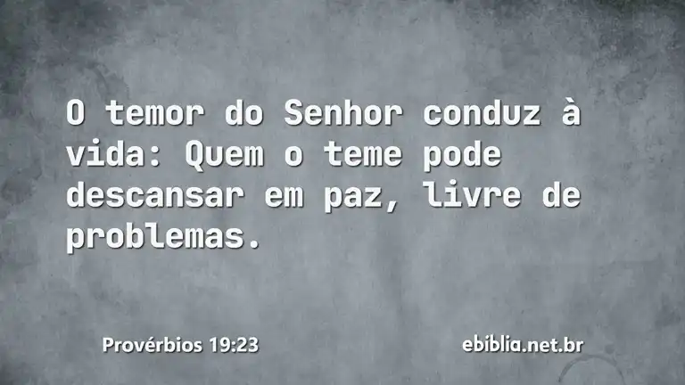 Provérbios 19:23