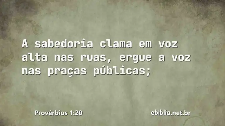 Provérbios 1:20