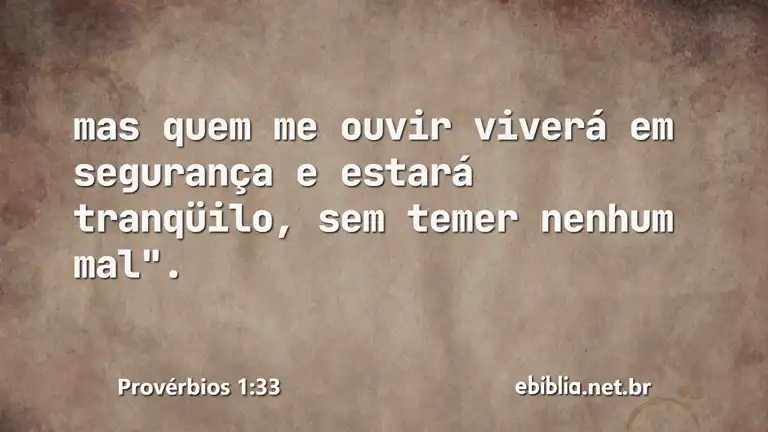 Provérbios 1:33