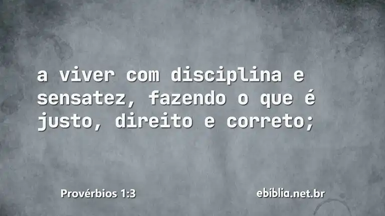 Provérbios 1:3