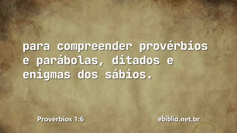 Provérbios 1:6