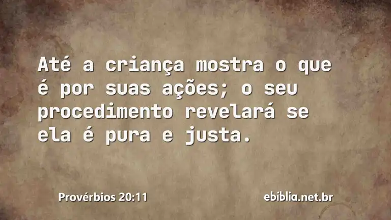 Provérbios 20:11