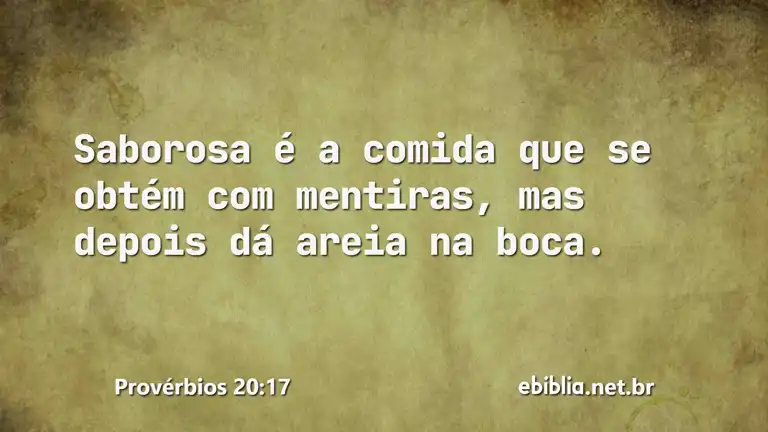 Provérbios 20:17