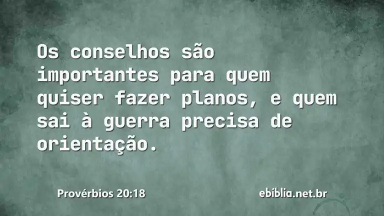 Provérbios 20:18