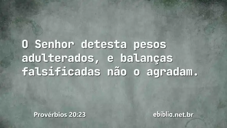 Provérbios 20:23