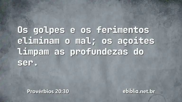 Provérbios 20:30