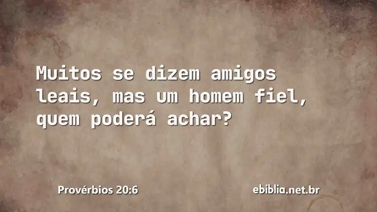 Provérbios 20:6