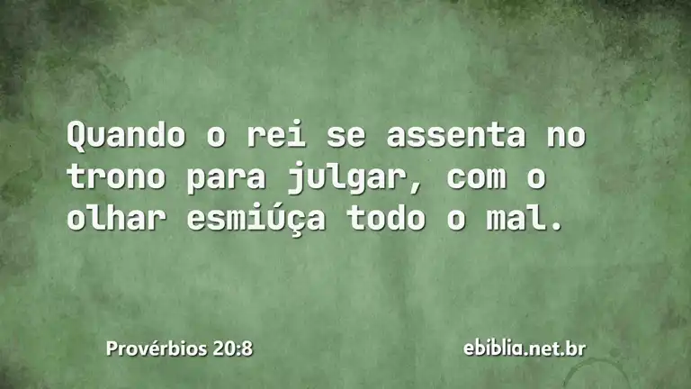 Provérbios 20:8