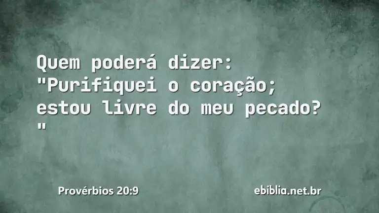 Provérbios 20:9