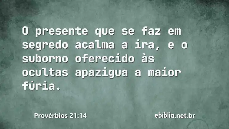 Provérbios 21:14