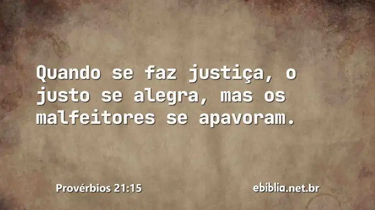 Provérbios 21:15