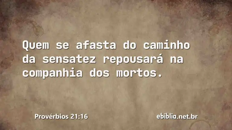 Provérbios 21:16