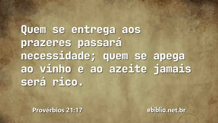 Provérbios 21:17