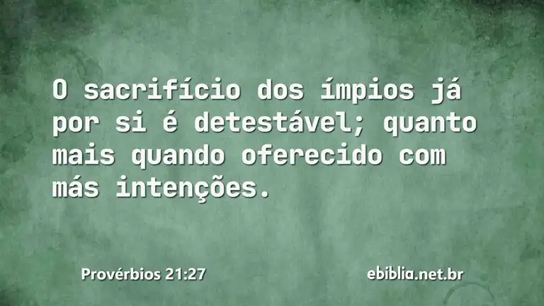 Provérbios 21:27