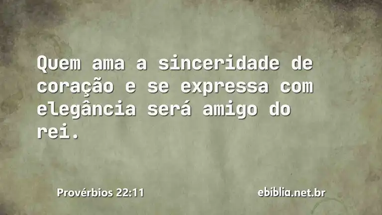 Provérbios 22:11