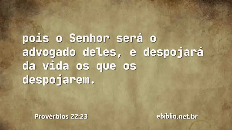 Provérbios 22:23