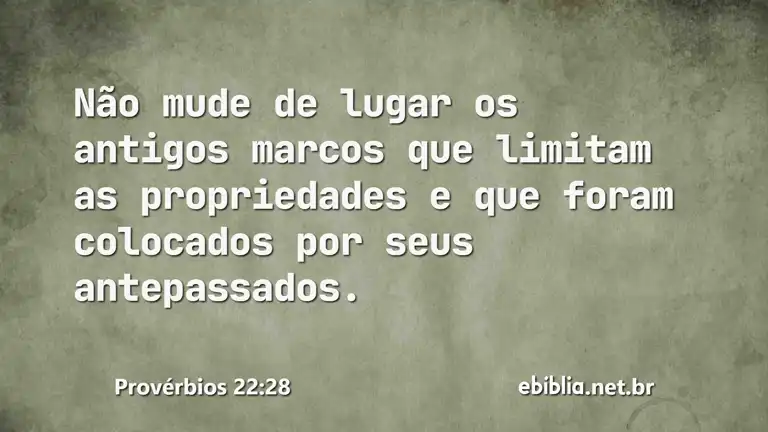 Provérbios 22:28